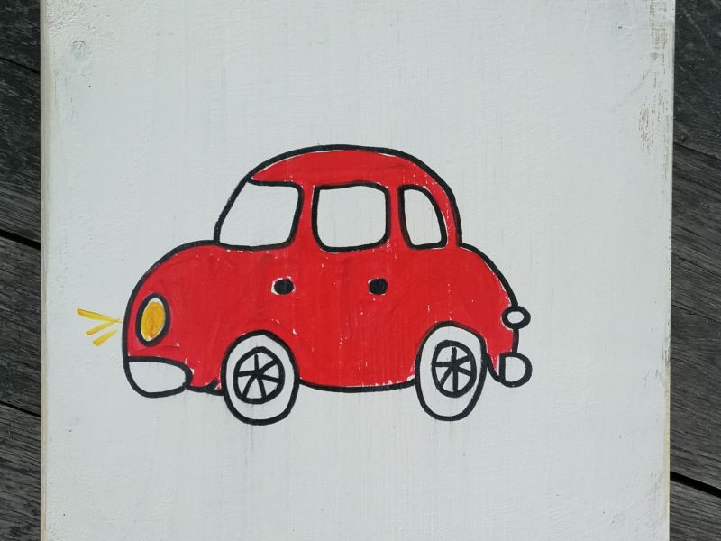 Tablou decorativ Mașinuță roșie