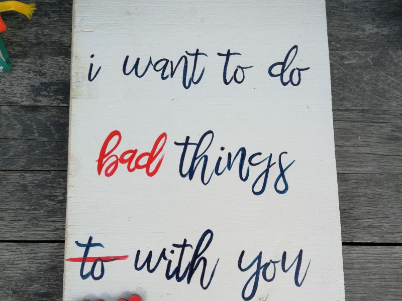 I want to do bad things (to) with you